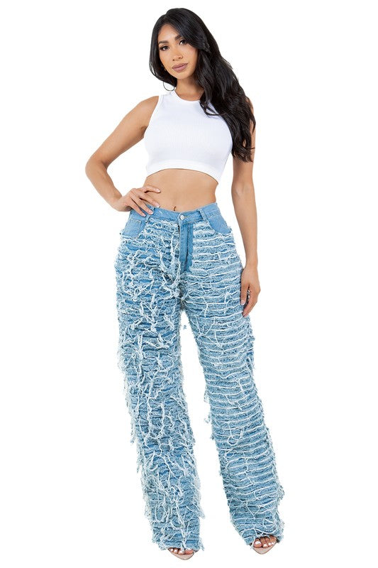 SHATTER CHIC - Distressed jeans